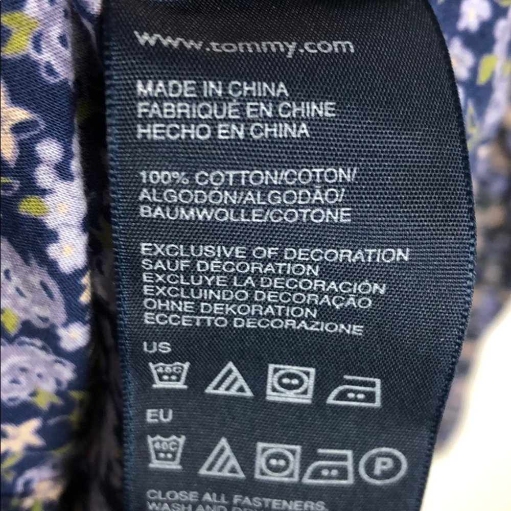 Tommy Hilfiger Floral Print Cotton Button Up - Picture 5 of 5